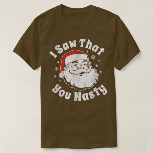 おもしろいChristmas Santa君が大人のPを扱いにく見た Tシャツ (デザイン正面)