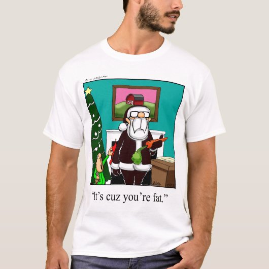 おもしろいChristmas Santa Cartoon Tシャツ (正面)