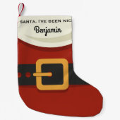 おもしろいChristmas Santa Claus私は素敵なカスタム スモールクリスマスストッキング (正面)