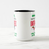 おもしろいChristmas Santa Niceリスいけなト名 マグカップ (中央)