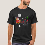 おもしろいChristmas Santa Riding Black Lab Santa Hat X Tシャツ<br><div class="desc">おもしろいChristmas Santa Riding Black Lab Santa Hat X</div>
