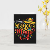 おもしろいCinco De Mayoパーティーフィエスタ5 De Mayo Mexican カード (黄色い花)