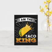 おもしろいCinco De Mayo Food私はタコキングT Shir カード (黄色い花)