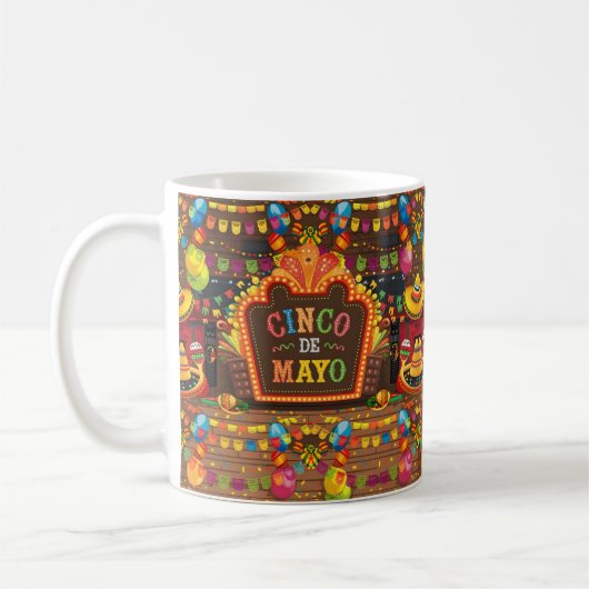 おもしろいCinco de Mayo Gift コーヒーマグカップ (左)