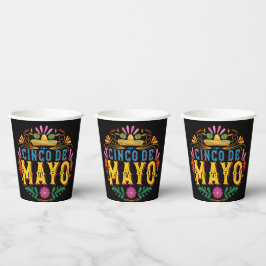 おもしろいCinco de Mayo Mexican Hat,カラフルの花 紙コップ
