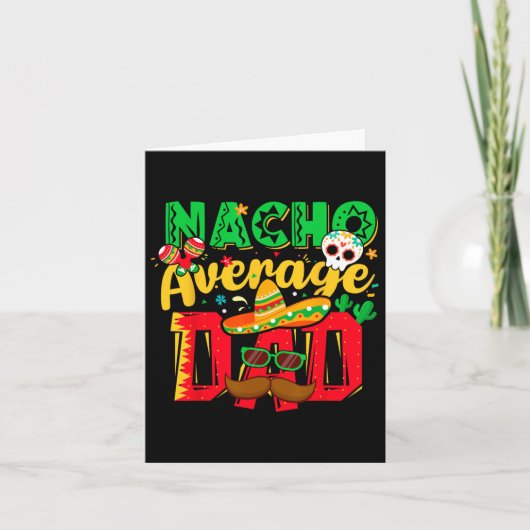 おもしろいCinco De Mayo Nacho平均パパメキシコ カード (正面)