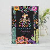 おもしろいCinco De Mayo SipとSalsa Cat FIESTA 招待状 (スタンド正面)