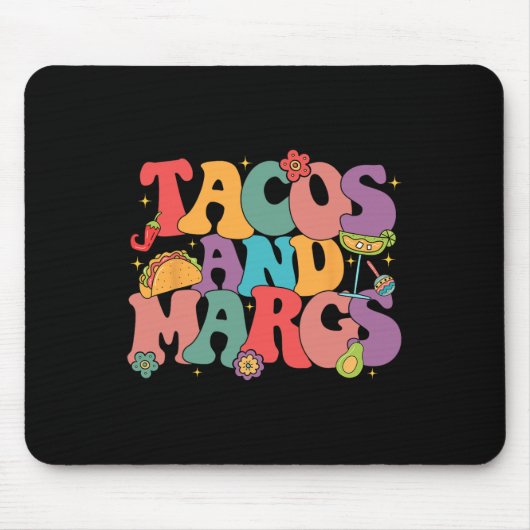 おもしろいCinco De Mayo TacosとMargs Mexican Fiesta マウスパッド (正面)