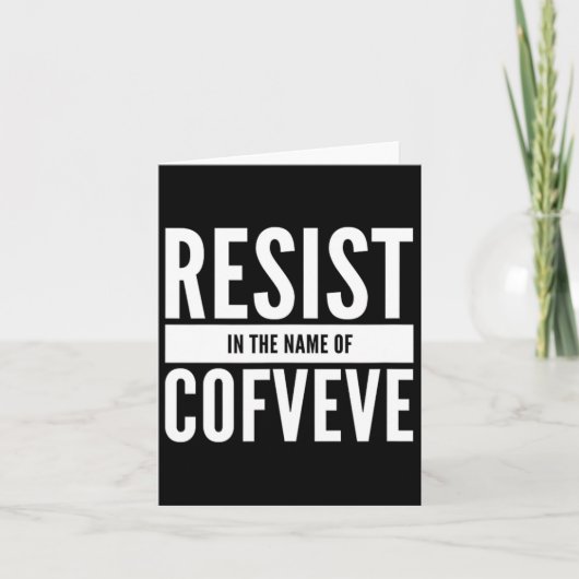 おもしろいCofveveの名で抵抗 カード (正面)