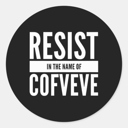 おもしろいCofveveの名で抵抗 ラウンドシール (正面)