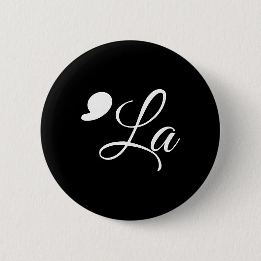 おもしろいComma La Kamala Harris 2024投票の句読点 缶バッジ (正面)