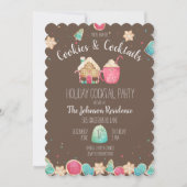 おもしろいCookieとカクテルクリスマスクッキースワップ 招待状 (正面)