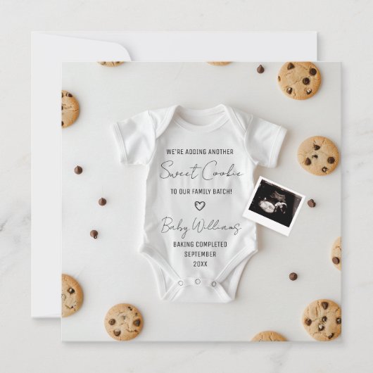 おもしろいCookieの妊娠告知 招待状 (正面)