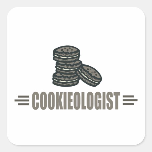 おもしろいCookie スクエアシール (正面)