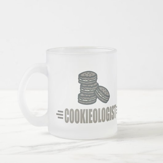 おもしろいCookie フロストグラスマグカップ (左)