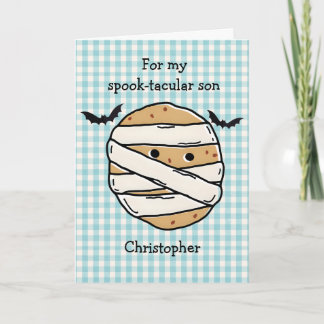 おもしろいCookie Mummy Pizzaスライスハロウィーン迷路 カード