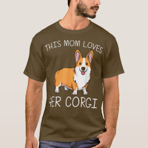 おもしろいCorgi Art For Mom MotherウェルシュコーギーDog Ani Tシャツ