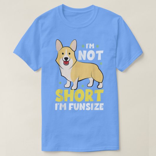 おもしろいCorgi Im非短ImおもしろいサイズシャツコルギD Tシャツ (デザイン正面)