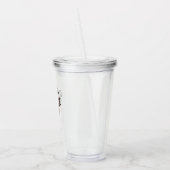 おもしろいCovidクリスマス顔マスクトナカイ名 アクリルタンブラー (左)