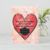 おもしろいCovid検疫バレンタインデー シーズンカード (スタンド正面)