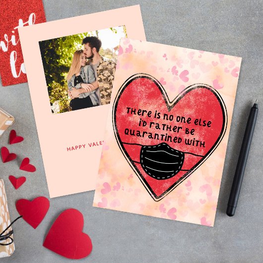 おもしろいCovid検疫バレンタインデー シーズンカード