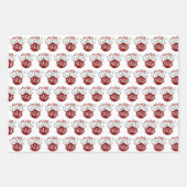 おもしろいCOVID-19キリストメリーマスク顔マスク ラッピングペーパーシート (正面3)