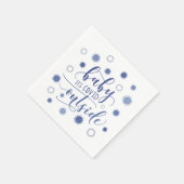 おもしろいCOVID-19冬のベビーそのCOVID OUTSIDE Blue スタンダードカクテルナプキン (角)