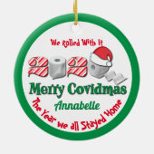 おもしろいCovid 19 2020クリスマスメモリ2セラミック セラミックオーナメント (裏面)