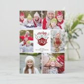 おもしろいCOVID-19 ChristMASKメリー顔マスク6枚 シーズンカード (スタンド正面)