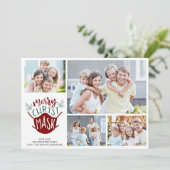 おもしろいCOVID-19 ClistMASK顔マスク4フォト シーズンカード (スタンド正面)