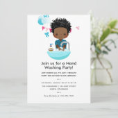 おもしろいCovid-19 Corona Virusをテーマにした少年誕生日 招待状 (スタンド正面)