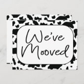 おもしろいCow New Home Address引っ越しました ポストカード (正面/裏面)