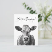 おもしろいCow We'ing Moving発表 案内ポストカード (スタンド正面)