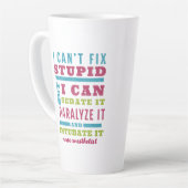 おもしろいCRNA/麻酔科医は愚かな問題を解決できない カフェラテマグ (左アングル)