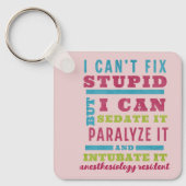 おもしろいCRNA/麻酔科医は愚かな問題を解決できない キーホルダー (正面)