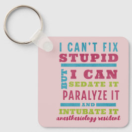 おもしろいCRNA/麻酔科医は愚かな問題を解決できない キーホルダー