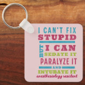 おもしろいCRNA/麻酔科医は愚かな問題を解決できない キーホルダー (正面)