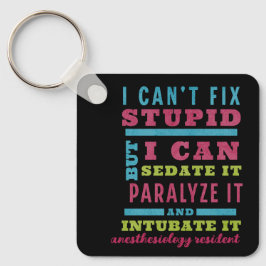 おもしろいCRNA/麻酔科医は愚かな問題を解決できない キーホルダー