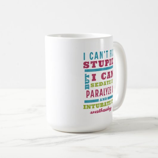 おもしろいCRNA/麻酔科医は愚かな問題を解決できない コーヒーマグカップ (正面右)