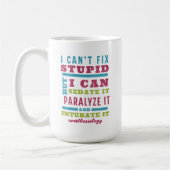 おもしろいCRNA/麻酔科医は愚かな問題を解決できない コーヒーマグカップ (左)