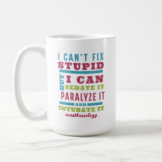 おもしろいCRNA/麻酔科医は愚かな問題を解決できない コーヒーマグカップ (左)