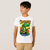 おもしろいCrocodile Tシャツ：ギター遊のグラフィック Tシャツ (正面フル)