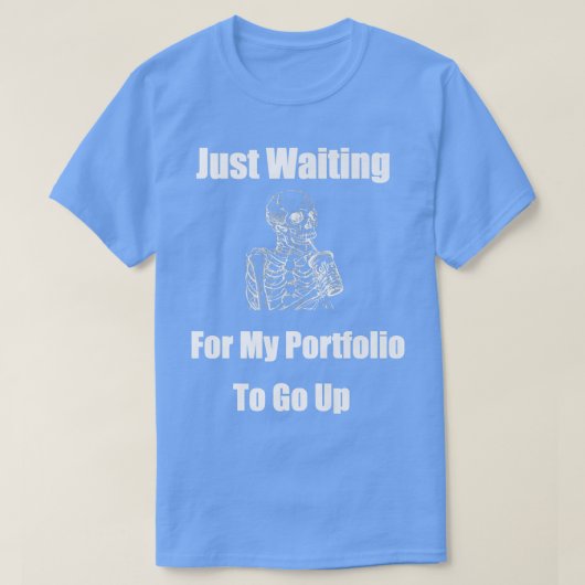 おもしろいCrypto株式市場ポートフォリオのスケルトン Tシャツ (デザイン正面)