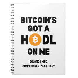 おもしろいCRYPTO BITCOIN得のHODL ON ME ノートブック