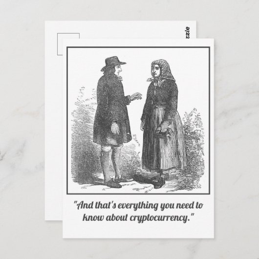 おもしろいCryptocurrencyはがき管理 ポストカード (正面/裏面)