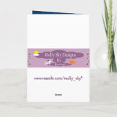 おもしろいCute&Blueクラゲ予測できなのクリスマスカード シーズンカード (裏面)