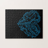 おもしろいCyber CircuitハートValentines Day Engineer ジグソーパズル (横)