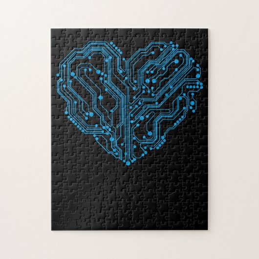 おもしろいCyber CircuitハートValentines Day Engineer ジグソーパズル (縦)