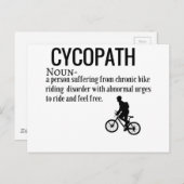 おもしろいCycopath名詞デザイン辞書の定義 ポストカード (正面/裏面)