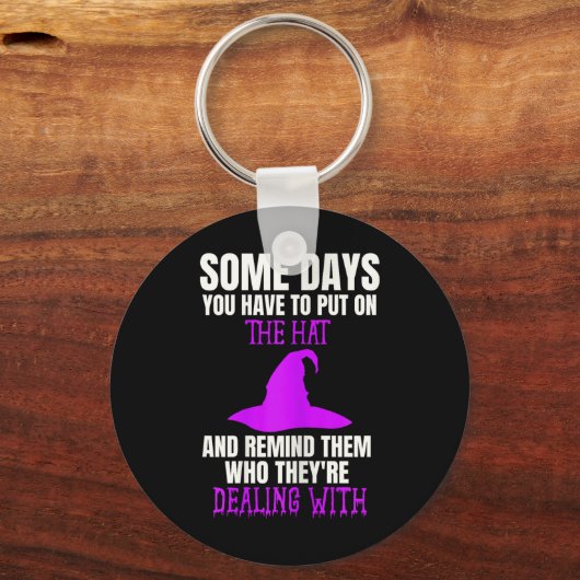 おもしろいD魔女ハロウィーンの衣装ハット引用文 キーホルダー (正面)